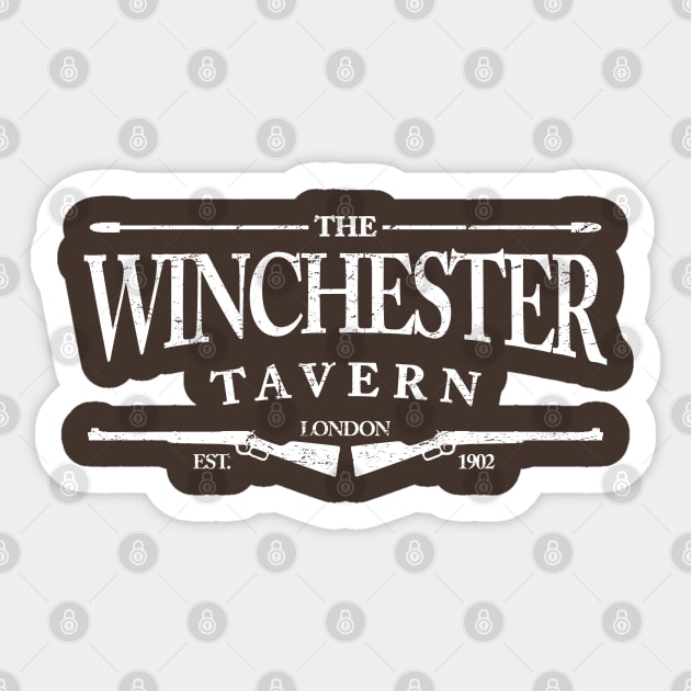 The Winchester Tavern (worn look) Sticker by MoviTees.com